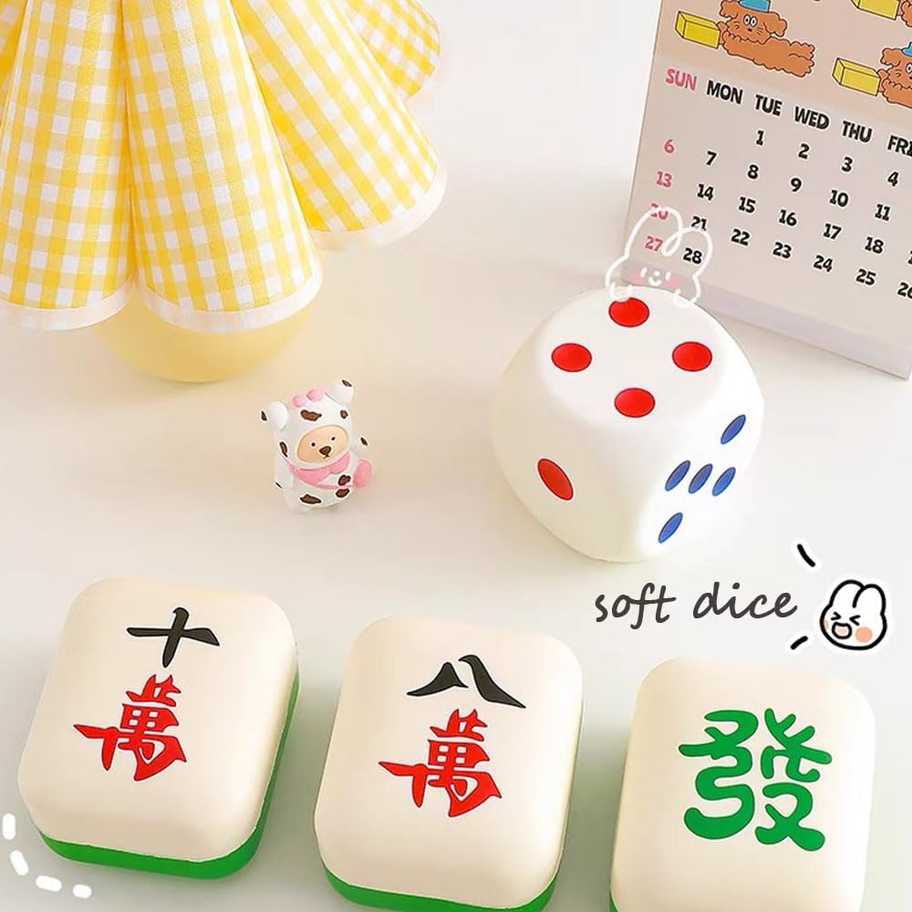 Large Foam Dice Stress Ball,3.15 Inch with Dots 6 Sided Dice EVA Foam Dices,Blank Slate Board Game to Get Your Lucky Numbers,Anxiety Relieve for Parties, Game, and Gifts