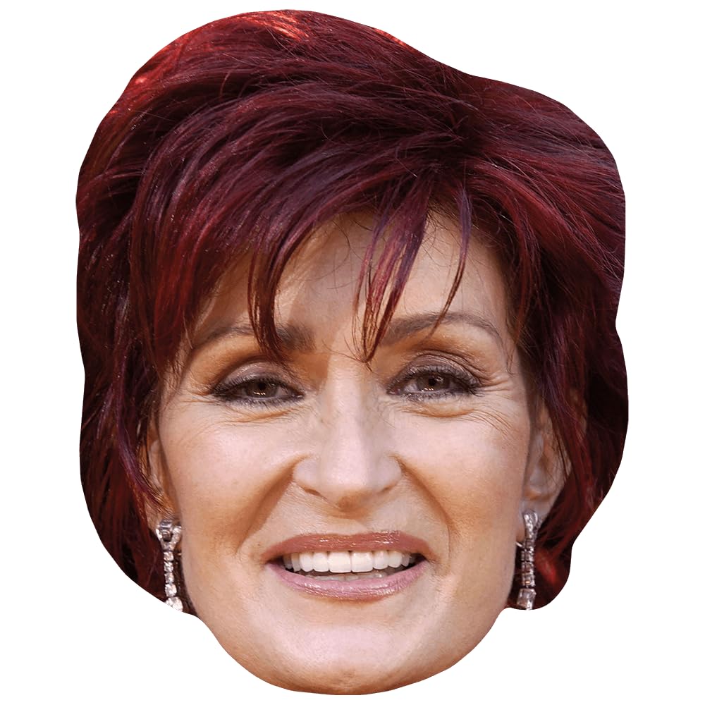 Celebrity Cutouts Lifelike Sharon Osbourne (Earrings) Celebrity Mask, Flat Card Face, Fancy Dress Mask