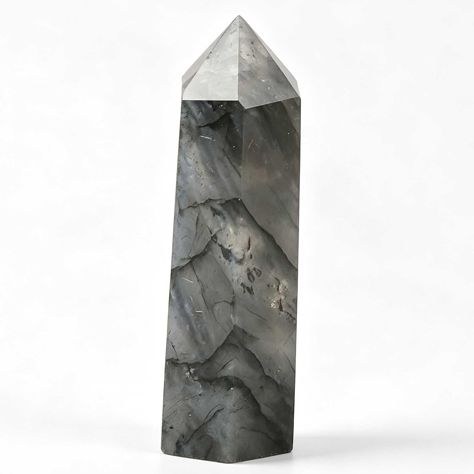 AGSHYWFT Large Labradorite Healing Crystals Wands Point Obelisk 3.9-6.3"