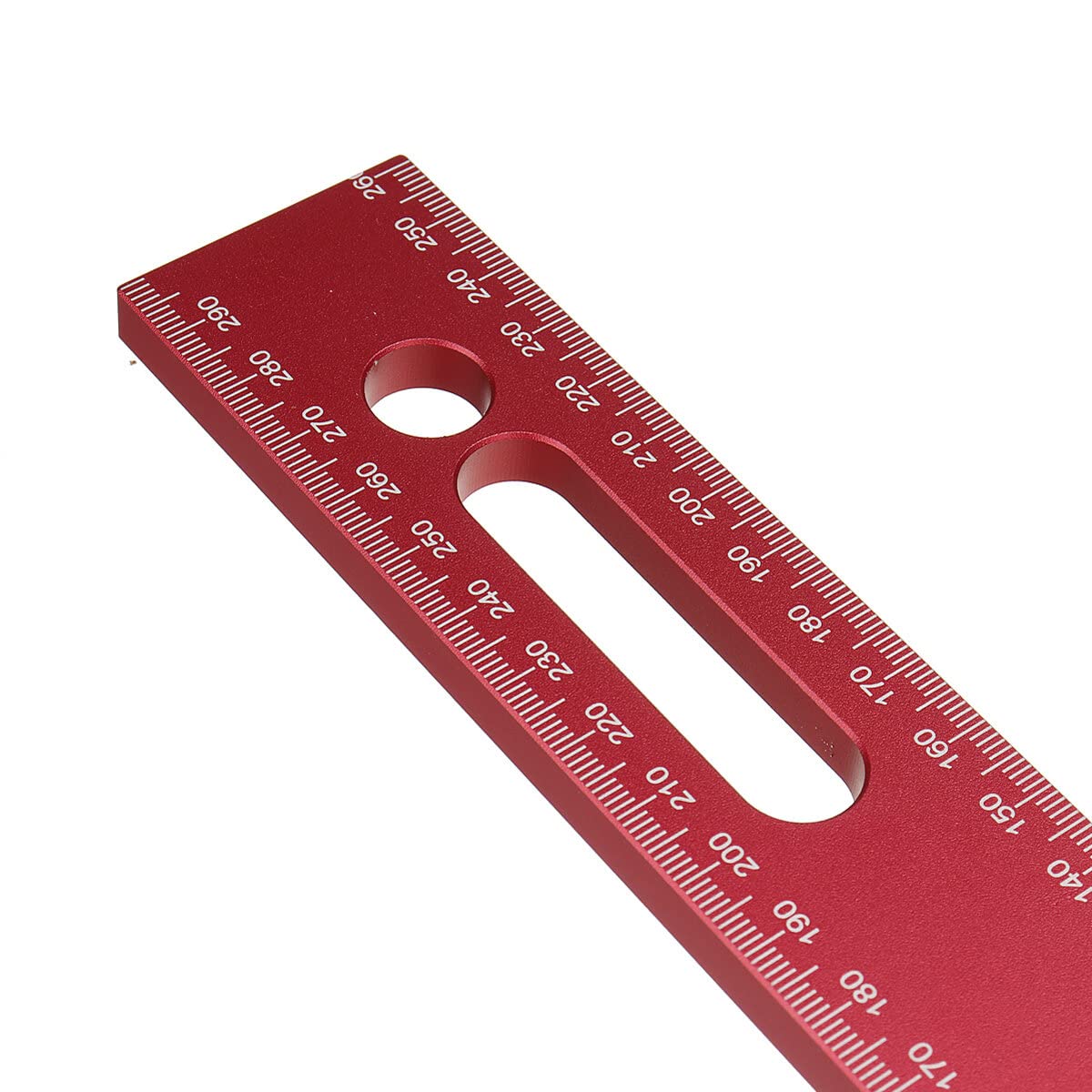 VIDOO 300x200mm Precyzyjny Kątownik Stolarski ze Stopu Aluminium Linijka Kąta Prostego z Podstawą-Calowy