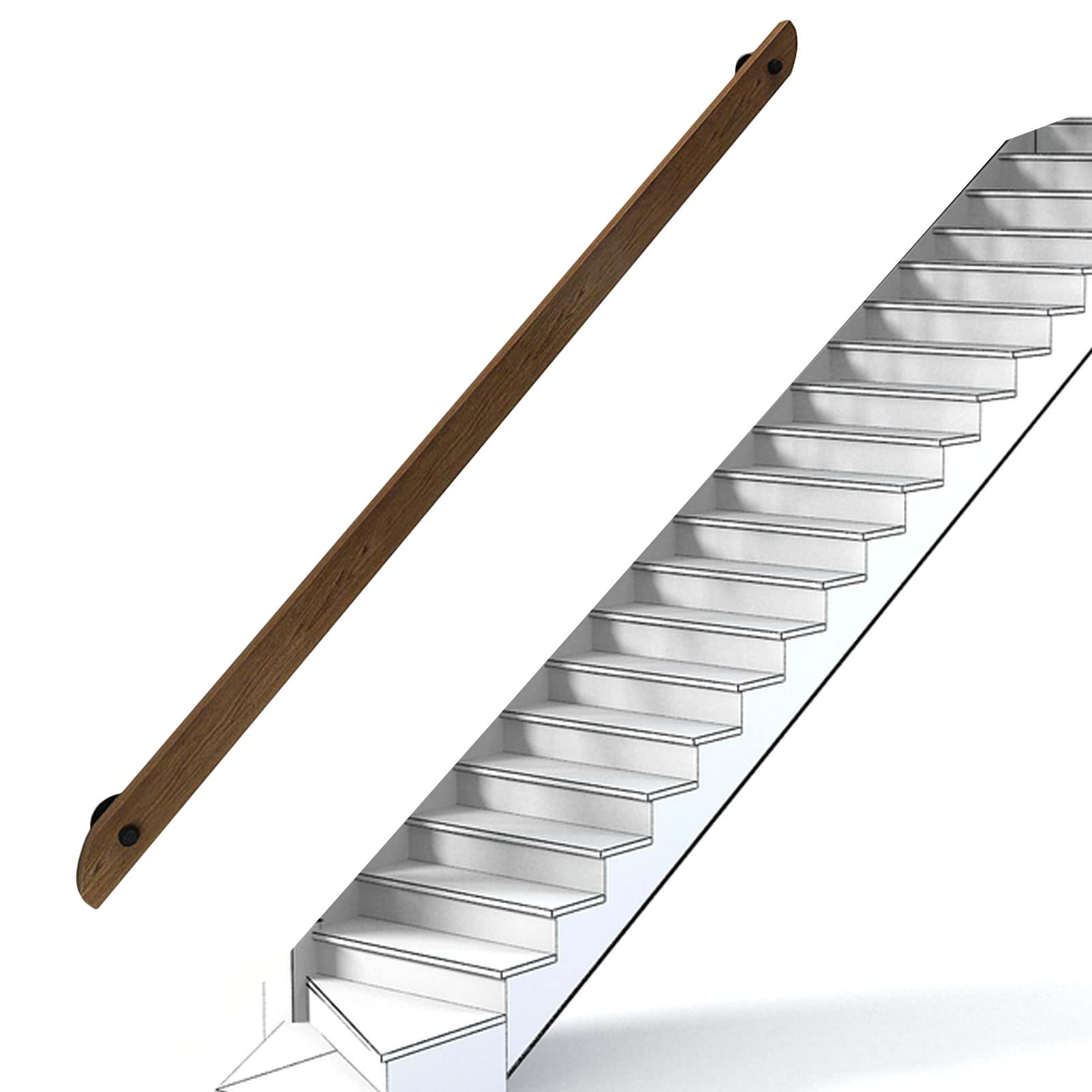 Rampe de présage manuelle en bois pour sécuriser l'accès au grenier et escaliers de la maison