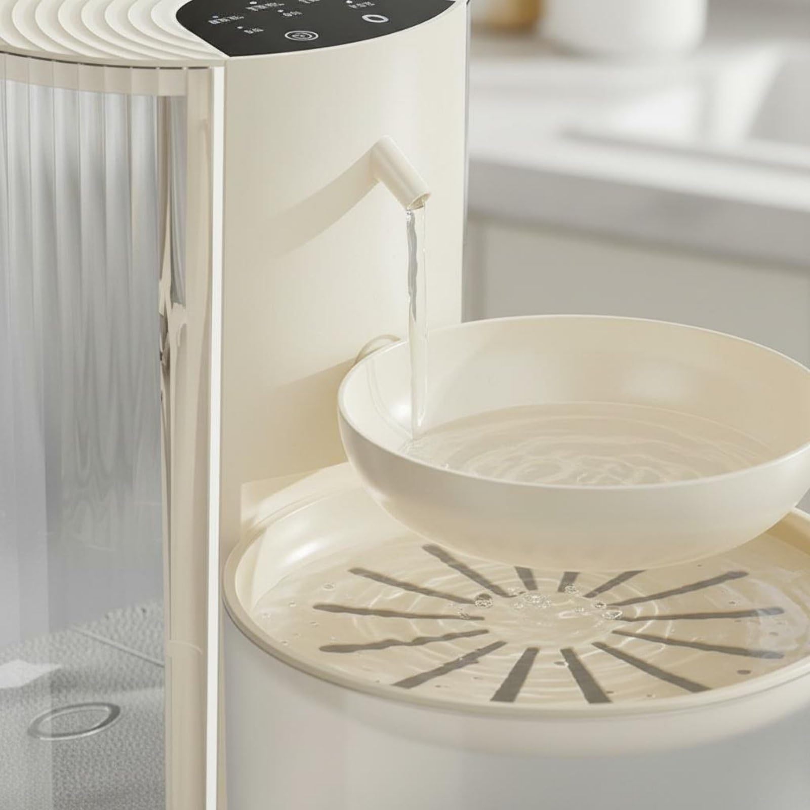 Baoblaze Dispensador Automático de Agua para Gato Fuente Depósito con de Doble Cámara y Circulación Inclinada Material AS Acero Capacidad 3L Apto para Hogar, Color to 6, Fuente De Agua Inclinada