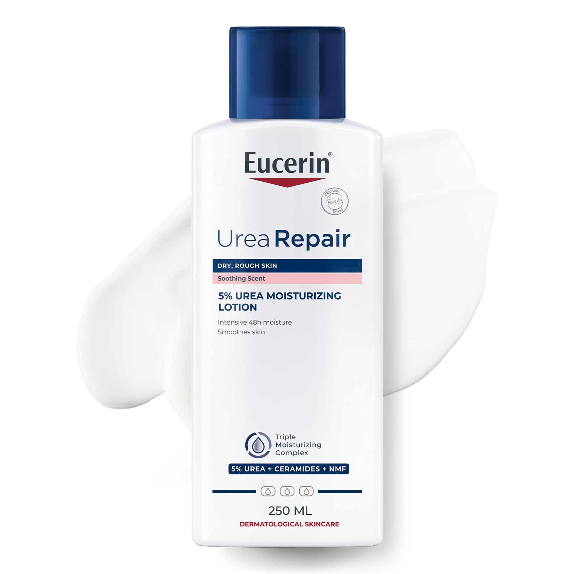 EucerinUrea Repair Plus 5% Urea Body Lotion, Instant 48-Hour Relief from Dry Skin, Reduces Bumpy Skin and Roughness, Soothing Scent, 250ml