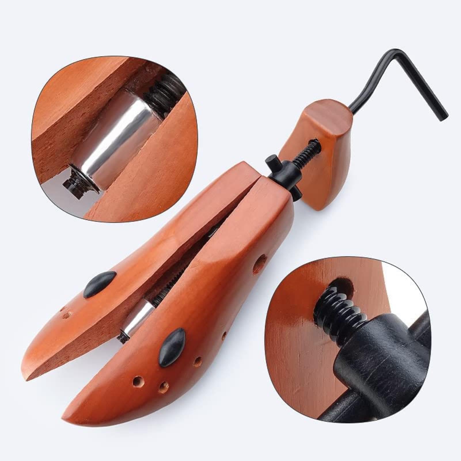 REVAHI Árbol de Zapatos, 1 Uds., Camilla de Zapatos de Madera marrón, Zapatos Planos de Madera Ajustables para Hombres y Mujeres, hormas Moldeadoras de Estiramiento para Calzado