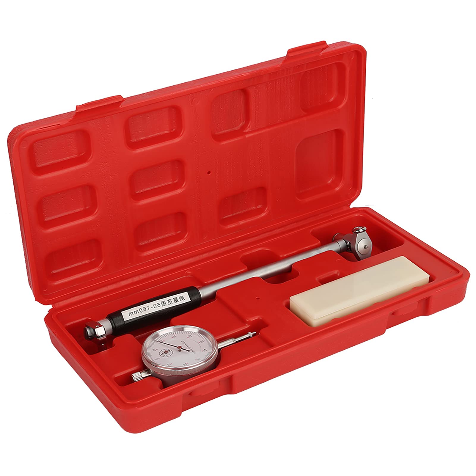Calibro alesato, 50-160mm Diametro Indicatore Misuratore Motore Interno Cilindro Strumento Kit Quadrante Misuratore Scartamento Interno Scala Diametro
