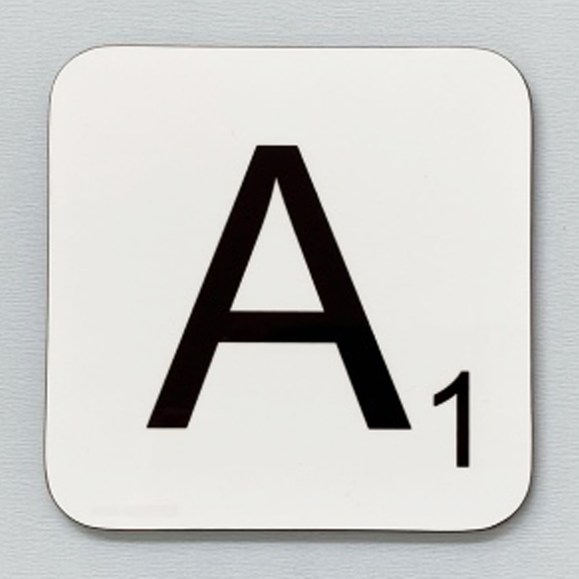 Coasteroo A Scrabble Letter - Fun Word Games Themed Design - Drinks Coaster - Hardboard - 9Cm X 9Cm - Gloss Finish