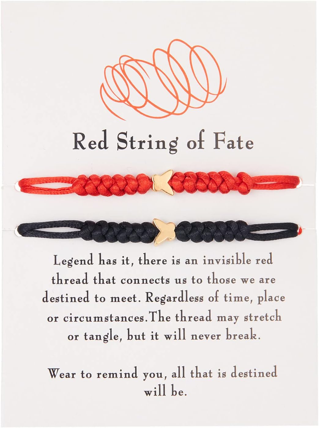 Caiyao2Pcs Handmade 7 Knots Red String of Fate Protection Good Luck Bracelet Set Adjustable Kabbalah Braide Rope Long Distance Relationship Bracelet for Women Men Girl Boy Teen Amulet Jewelry