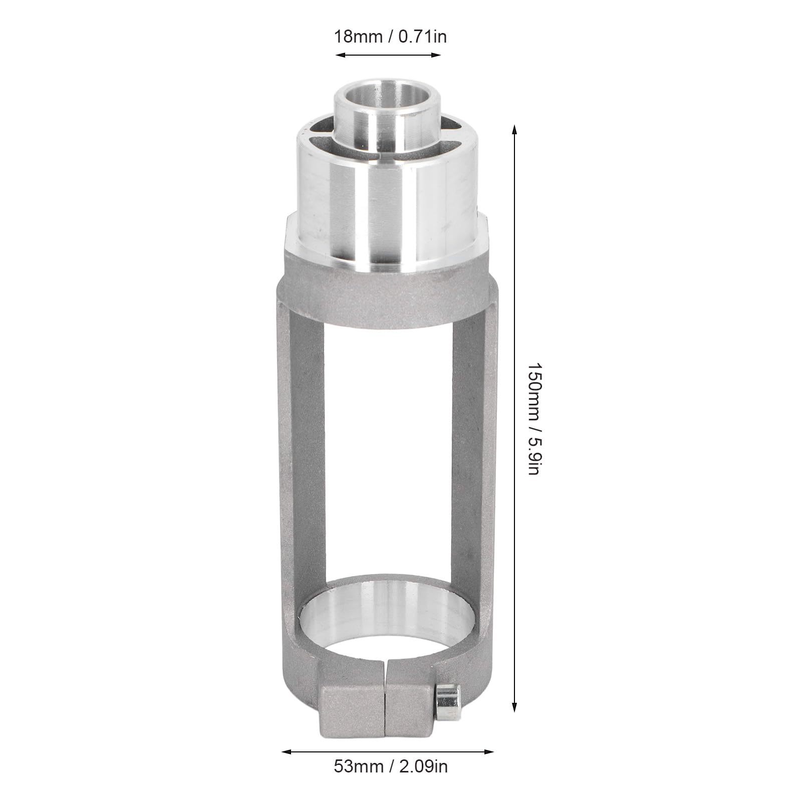 Adattatore per Punta Trapano per Foro Quadrato, Adattatore per Punta Trapano Quadrata per Mortasa per la Lavorazione del Legno, Adattatore per Punta Trapano in Alluminio