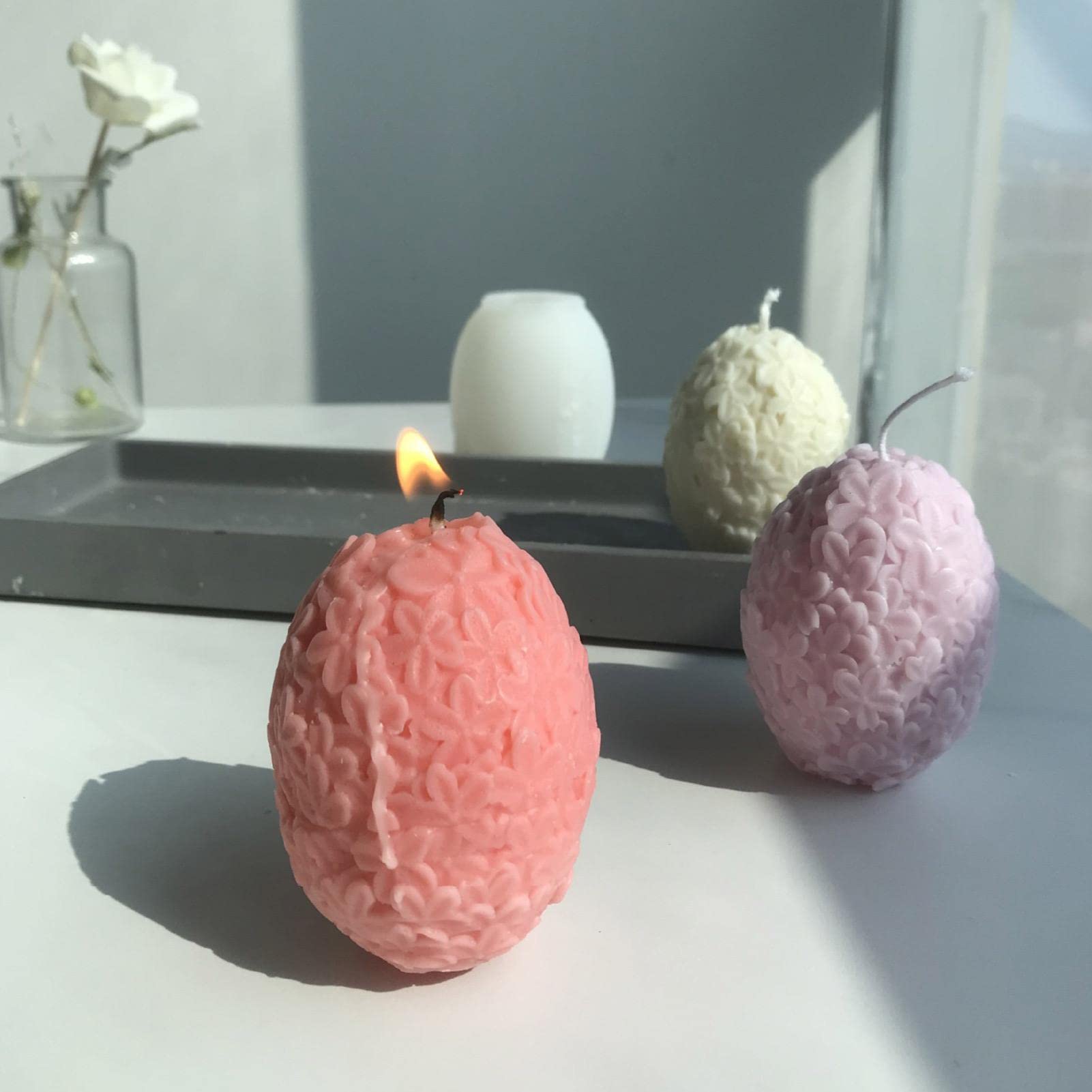 5 moldes de silicona con forma de flor 3D, molde de silicona con forma de flor de bola artesanal, moldes de jabón de silicona, moldes hechos a mano, moldes de jabón que hacen accesorios