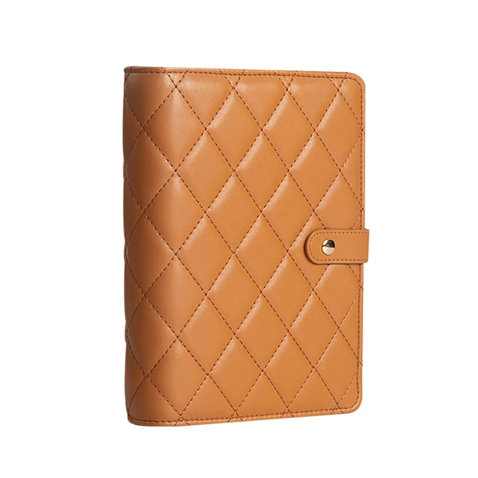 FDzkrtvm Transparent Jewelry Storage Book, PU Leather Jewelry Book Waffle Organizer With Transparent Loose Leaf Multicolor(Brown)