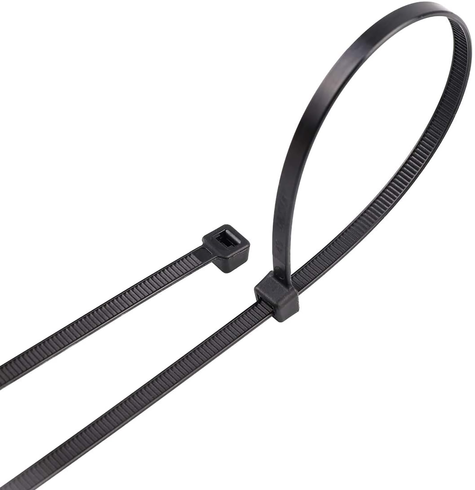 1000 colliers de serrage professionnels 250 x 4,8 mm, résistance à la traction 22,2 kg, noir