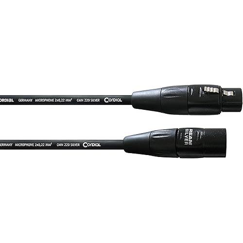 CORDIAL Essentials Balanced Microphone XLR Cable - XLR Female to XLR Male, 33 Ft, Mic Cable