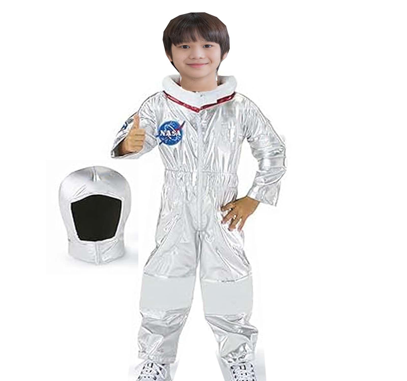 CHRISLEY ENTERPRISES Astronaut dress for kids | astronaut costume with helmet, childs on role play, birthday party, school fancy dress (7-8 years, Silver Astronaut) (B0D5RM25V9) Amazon Price History, Amazon Price Tracker