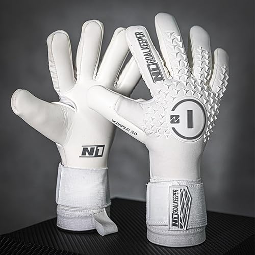 Miniatura 6 de N1 Goalkeeper gloves Scorpius SSG Pro. Guantes de fútbol con corte negativo y látex alemán antideslizante SSG Pro. Guantes de portero de fútbol
