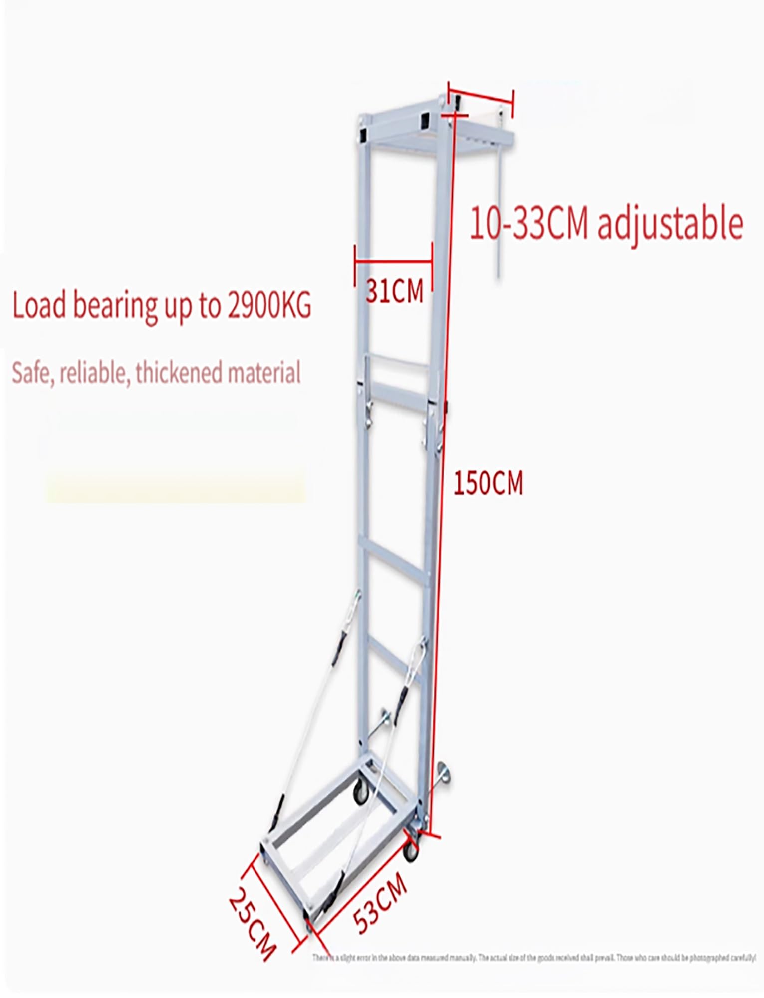 Escalera de instalación ajustable para unidades de CA montadas en la pared, herramienta de autoinstalación para configuración de aire acondicionado al aire libre