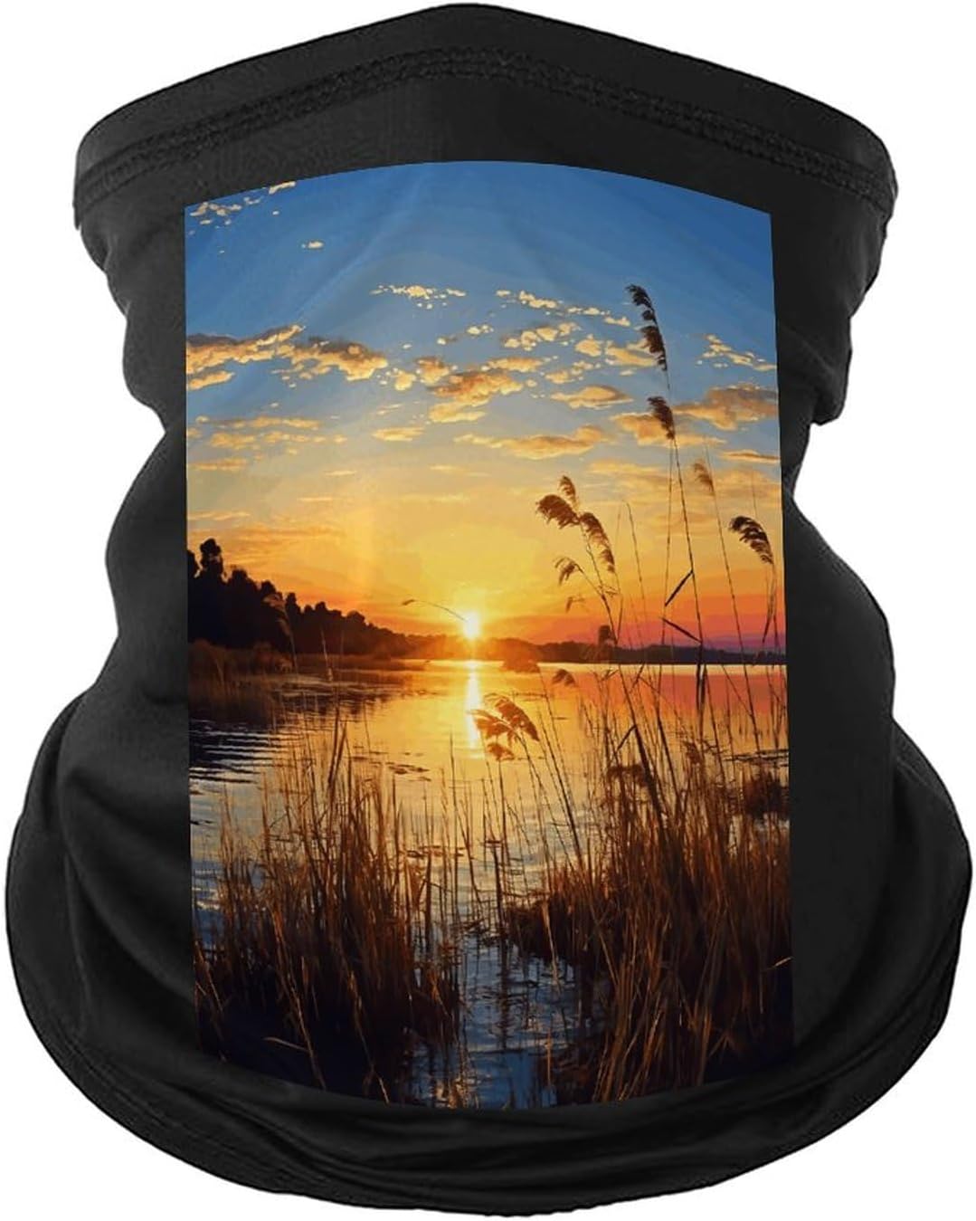 Reeds by The River Face Mask for Men Women,Neck Gaiter Sunscreen Breathable,Face Cover for Skiing Fishing Hiking Cycling