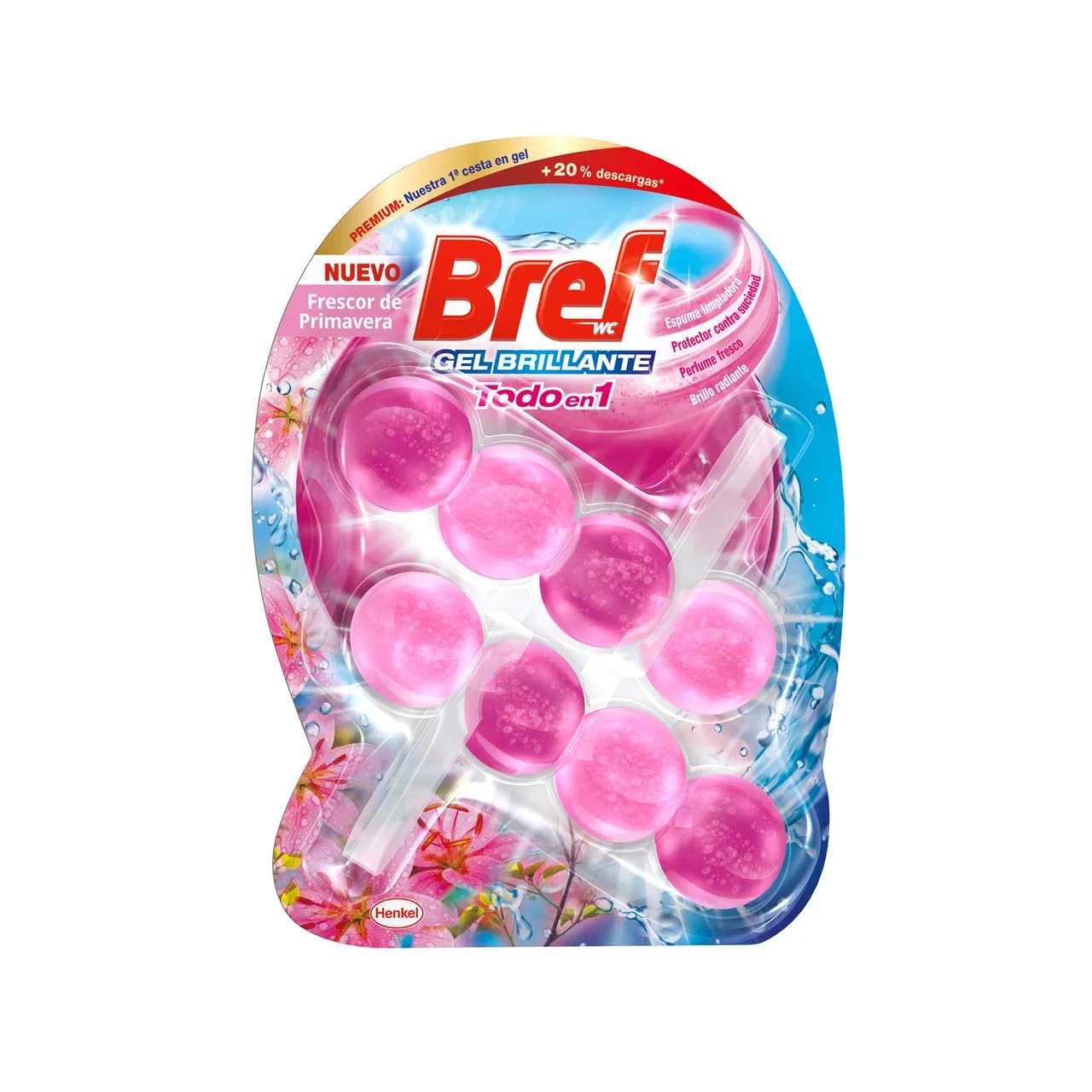 WC-Reiniger Tabs Frühlingsfrische Alles in 1 GEL BRILLANT 2 Stk. x 42 g 6er-Pack