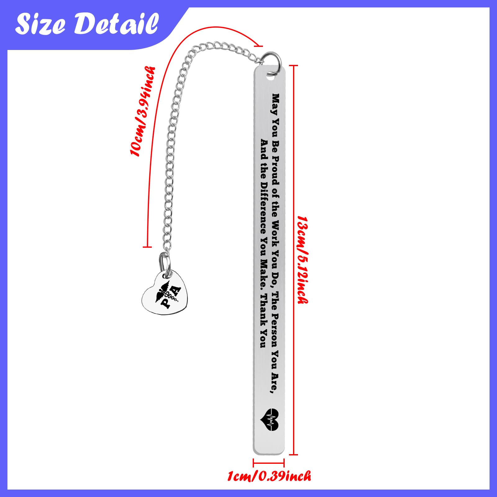 Physician Assistant Gift PA Bookmark Appreciation Thank You Gifts for Medical Physician Graduation Gifts for Medical School Student Nurse Week Gift Appreciation Bookmark Christmas Retirement