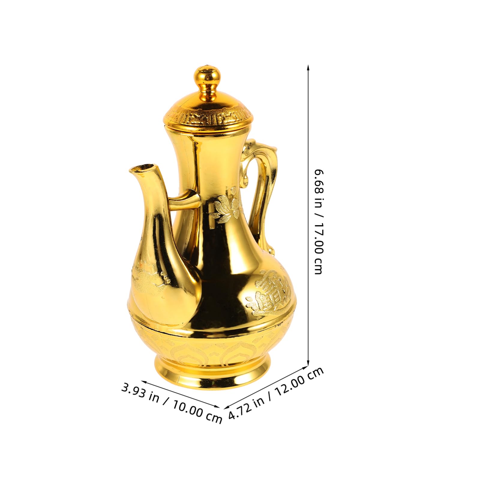 KICHOUSE Vintage Style Buddha Offering Pot Retro Jug Elegant Decor for Buddhist Worship