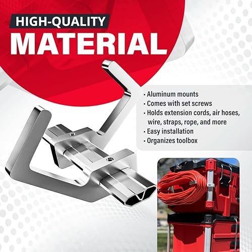 Miniatura 2 de Soporte para cable de extensión Packout para el sistema Alpha Rail Compatible con la caja de herramientas Packout de Milwaukee - Se ajusta a los