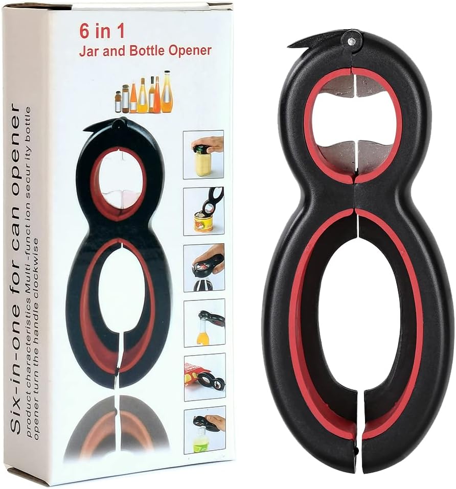 Otstar 6 in 1 Multi Opener, All in One Bottle Opener, Can, Soda, and