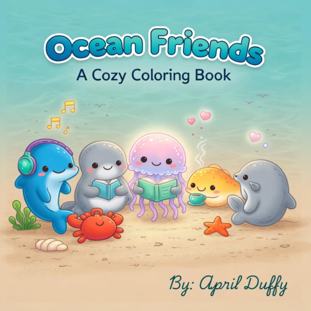 Ocean Friends: A Cozy Coloring Book