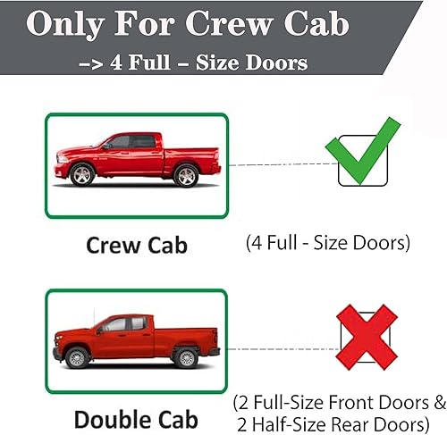 Miniatura 4 de Viseras de ventana 2019-2025, protectores de lluvia para Chevrolet Silverado GMC Sierra 1500 Crew Cab, deflectores de ventana lateral, visera de