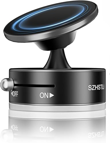 Soporte magnético al vacío para automóvil, bola giratoria de 360, ventosa de vacío de peso de 86 libras, soporte magnético para teléfono de 17 x N54