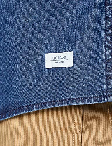 Edc by Esprit 057cc2f006 Camicia, Blu (Blue Medium...