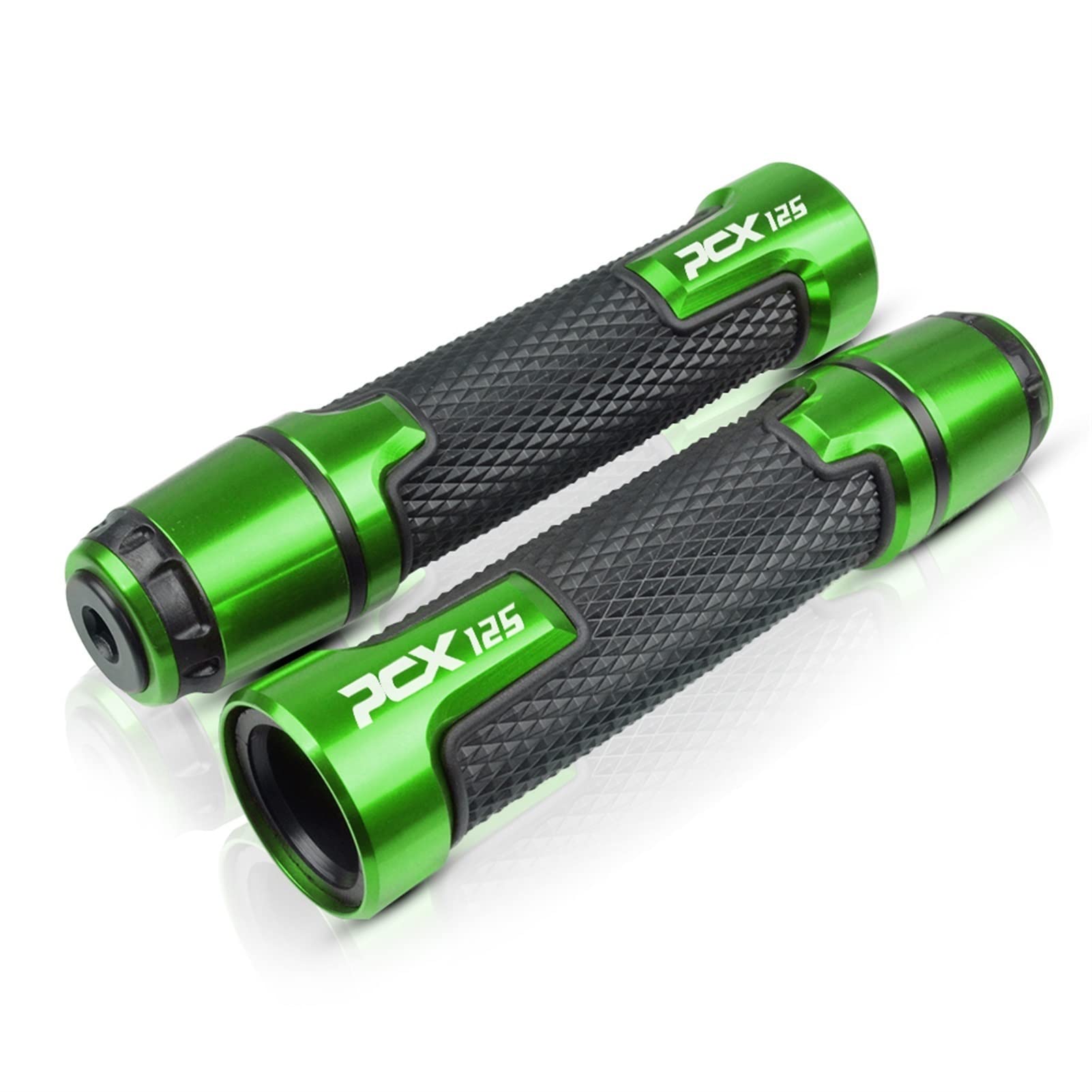 Universal Motorradknöpfe Anti-Rutsch-Scooter Griffenden Griffstangen Handlenker FÜR PCX125 PCX 125 2014 2015 2016 2017 2018 2019 (Color : Grün)