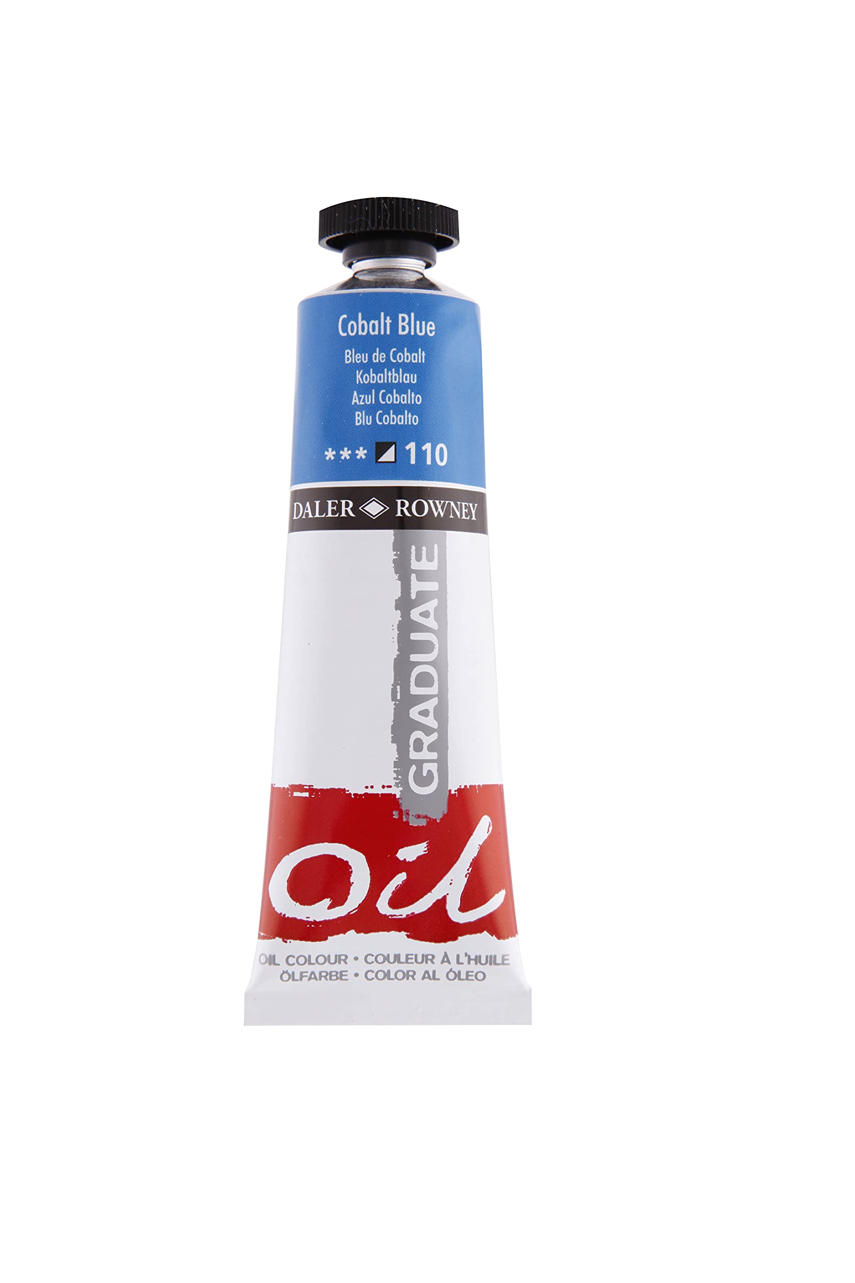 Daler-Rowney Graduate Oil Paint, Aluminium Tube, 1.28oz - 38 ml, Cobalt Blue