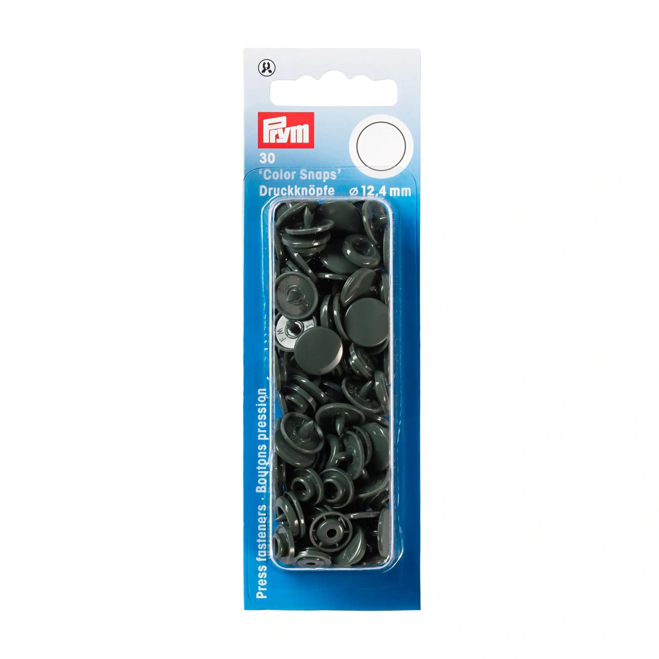 Non-sew ColorSnaps 12.4 mm dark grey