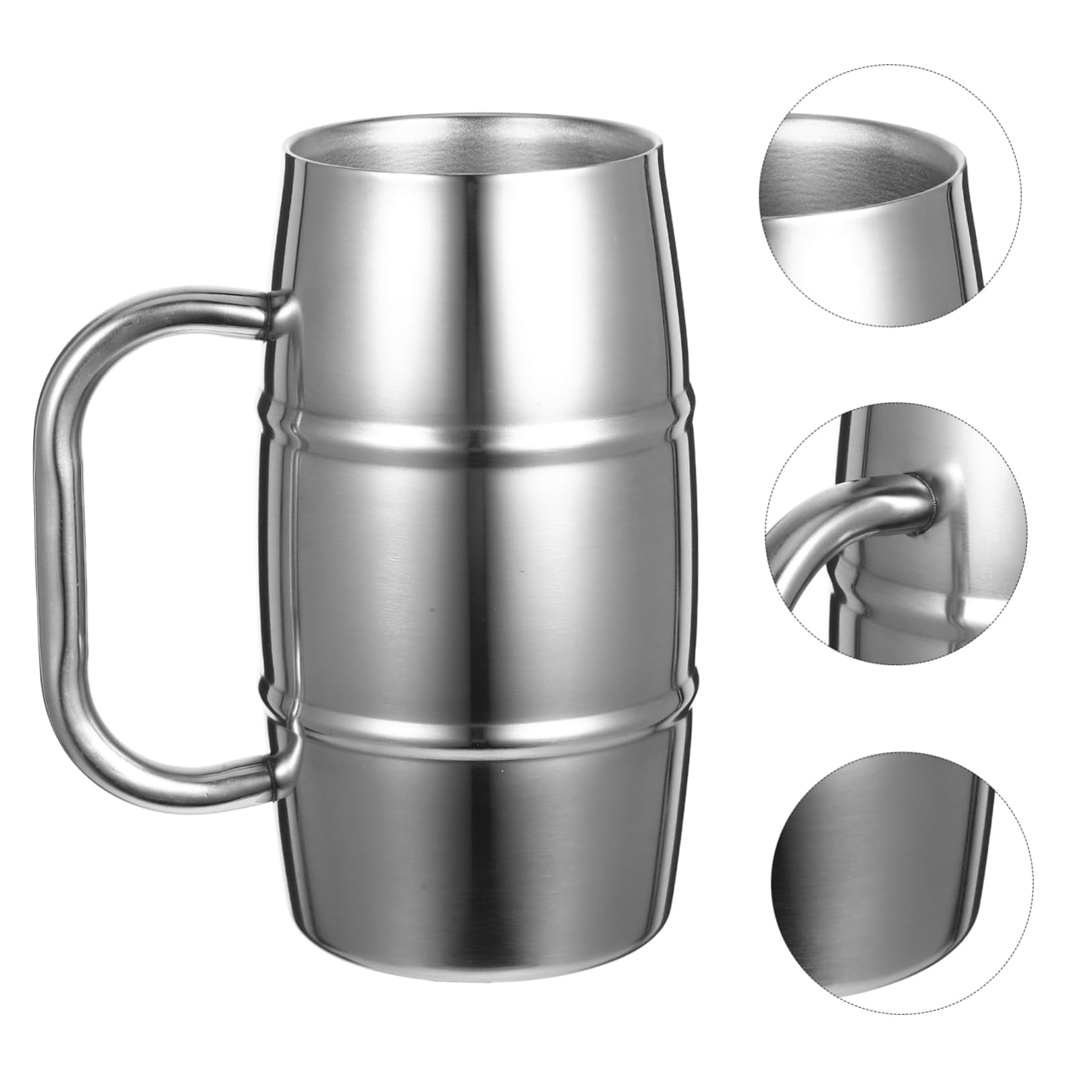2 Stück Bierbecher mit Doppelwandiger Isolierter Cocktailbecher für Partys Festivals Bars Stylisches Trinkglas für Kalte Heiße Getränke