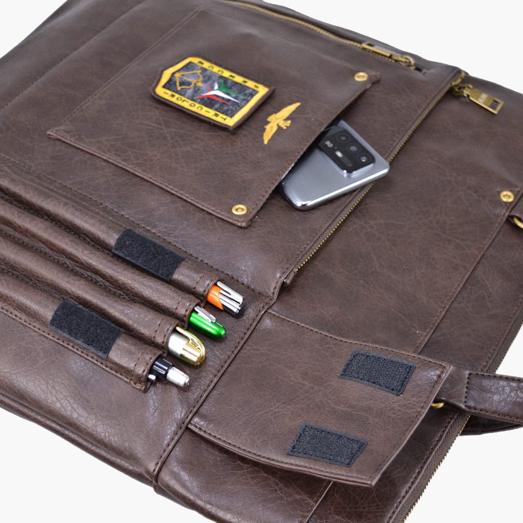 Aeronautica Militare Borsa porta PC linea Pilot con organizer interno, zip interna e tracolla.