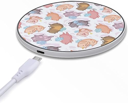 Miniatura 5 de Pig Unicorn with Wings Cargador inalámbrico 10W Max Fast Wireless Charging Pad Compatible con iPhone 14 13 Series Samsung Galaxy Series