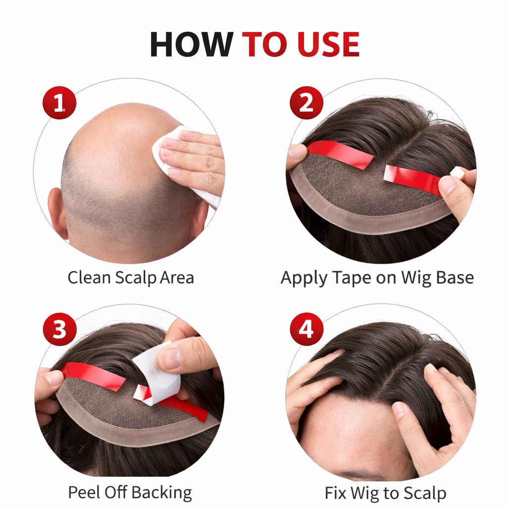 Stylazo Hair Wigs tape/Hair Patch Tape/Hair Toupee Tape/Double Sided Tape For Hair Patch & Hair Toupee (Red Tape 10 Meter) 2