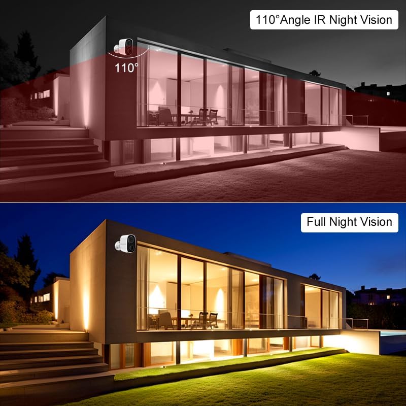 VSTARCAM 2K Solar Outdoor Security Camera with Micro SD Card 16 GB, PIR Motion Detector, Color Night Vision, 2.4GHz&5GHz WLAN, 2-Way Audio, IP66 - Image 5