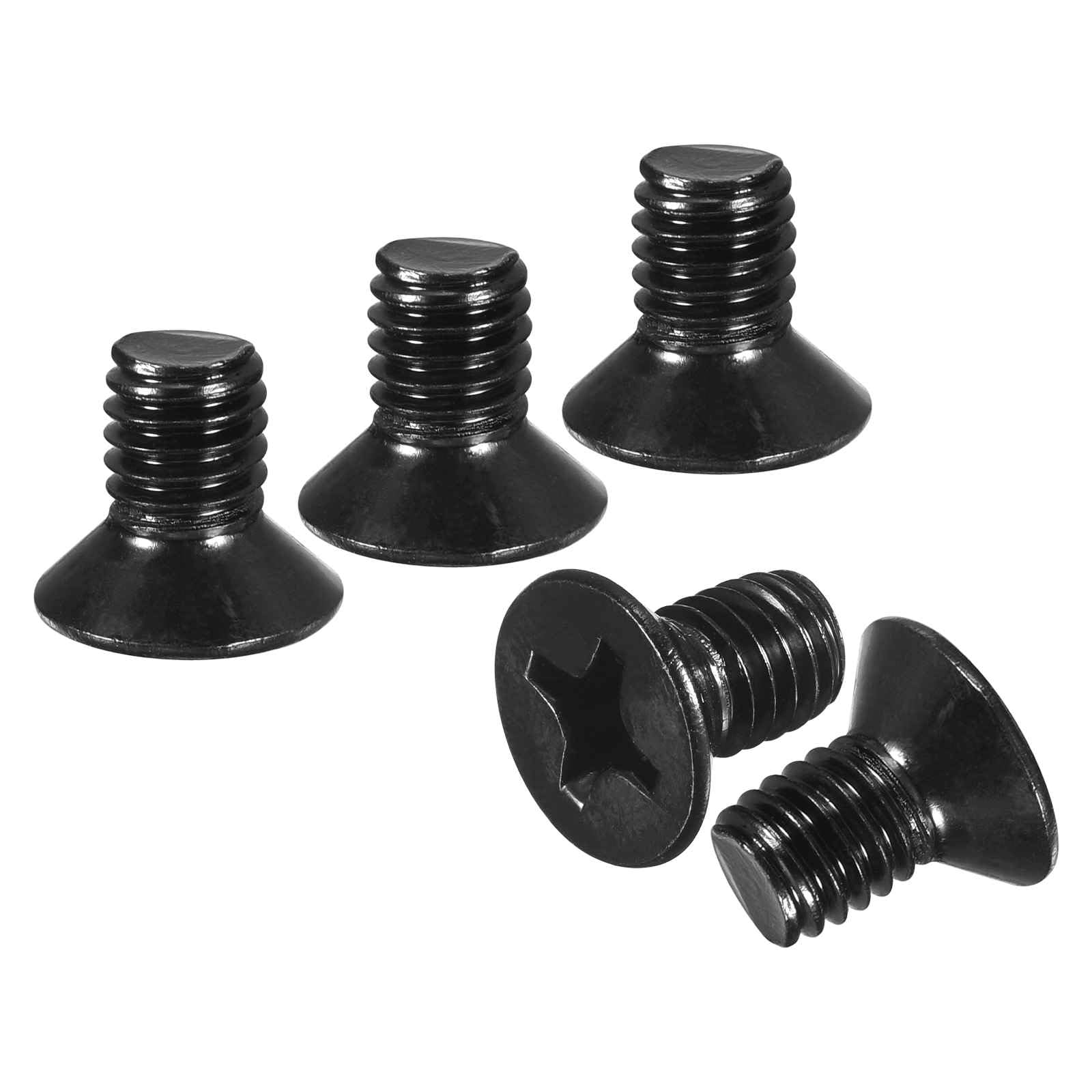 DTGN M6-1x10 Flat Head Countersunk Machine Screws - 25pcs - Good for Furniture and Machinery - 304 Stainless Steel Phillips Machine Screws Bolts - Black Oxide Finish โ image 1