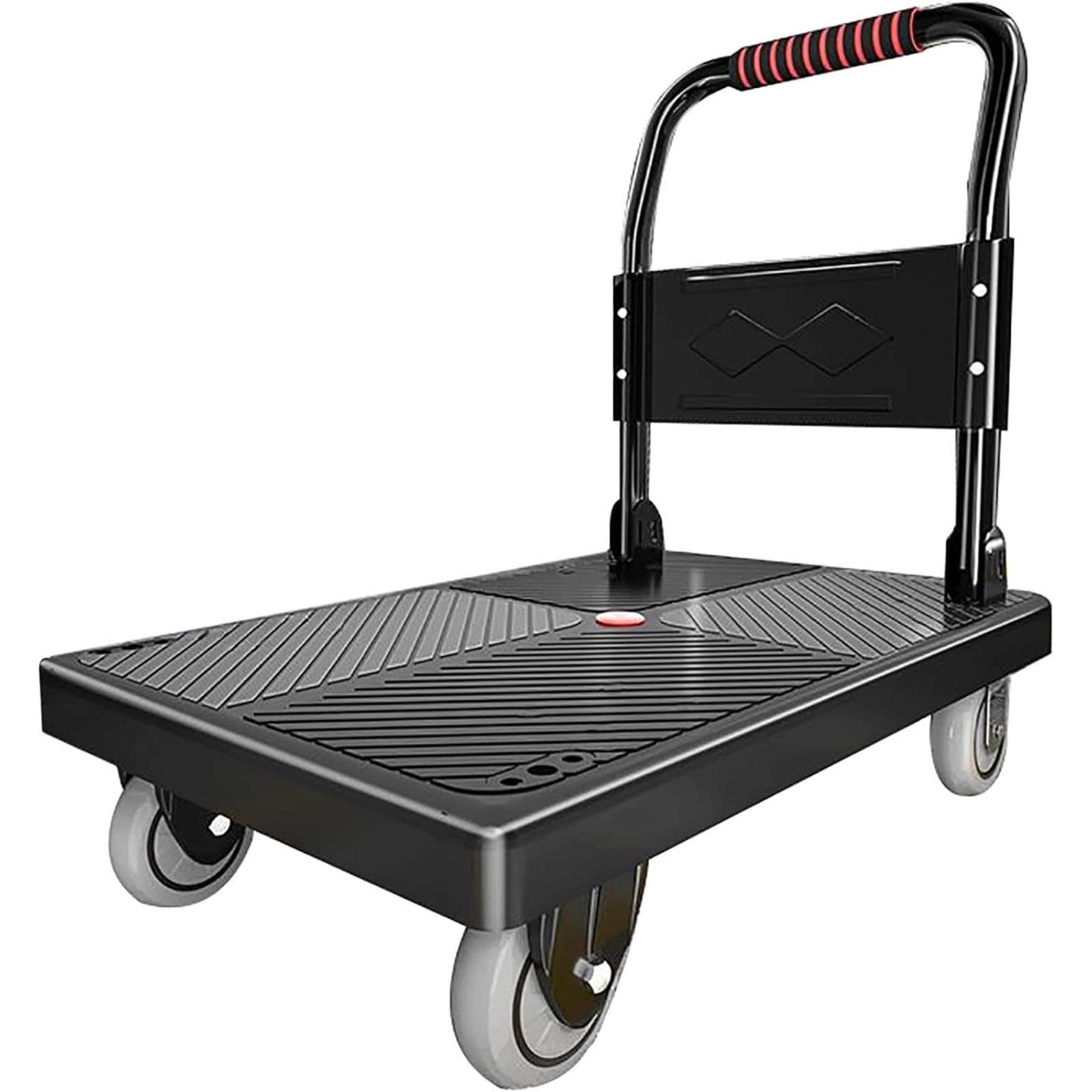 HeavyDu Carrello pieghevole industriale in metallo con ruote girevoli a 360° per un facile carico e consegna, 72,7,6 x 121,9 cm, perfetto per il trasporto di carichi pesanti