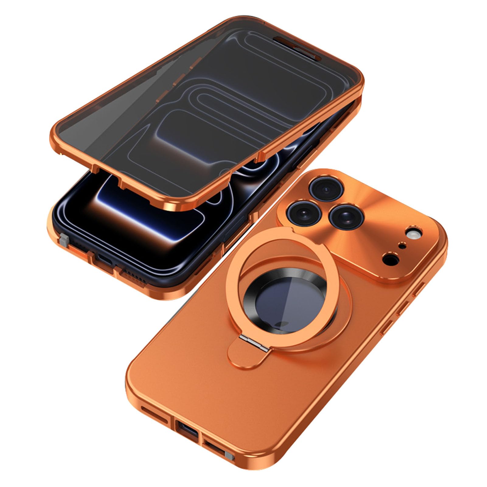 HaoLMi- Cool Case for iPhone 17 Pro Max 17 Pro Air 17 Military-Grade Anti-Spy Screen Shell Metal Magnetic