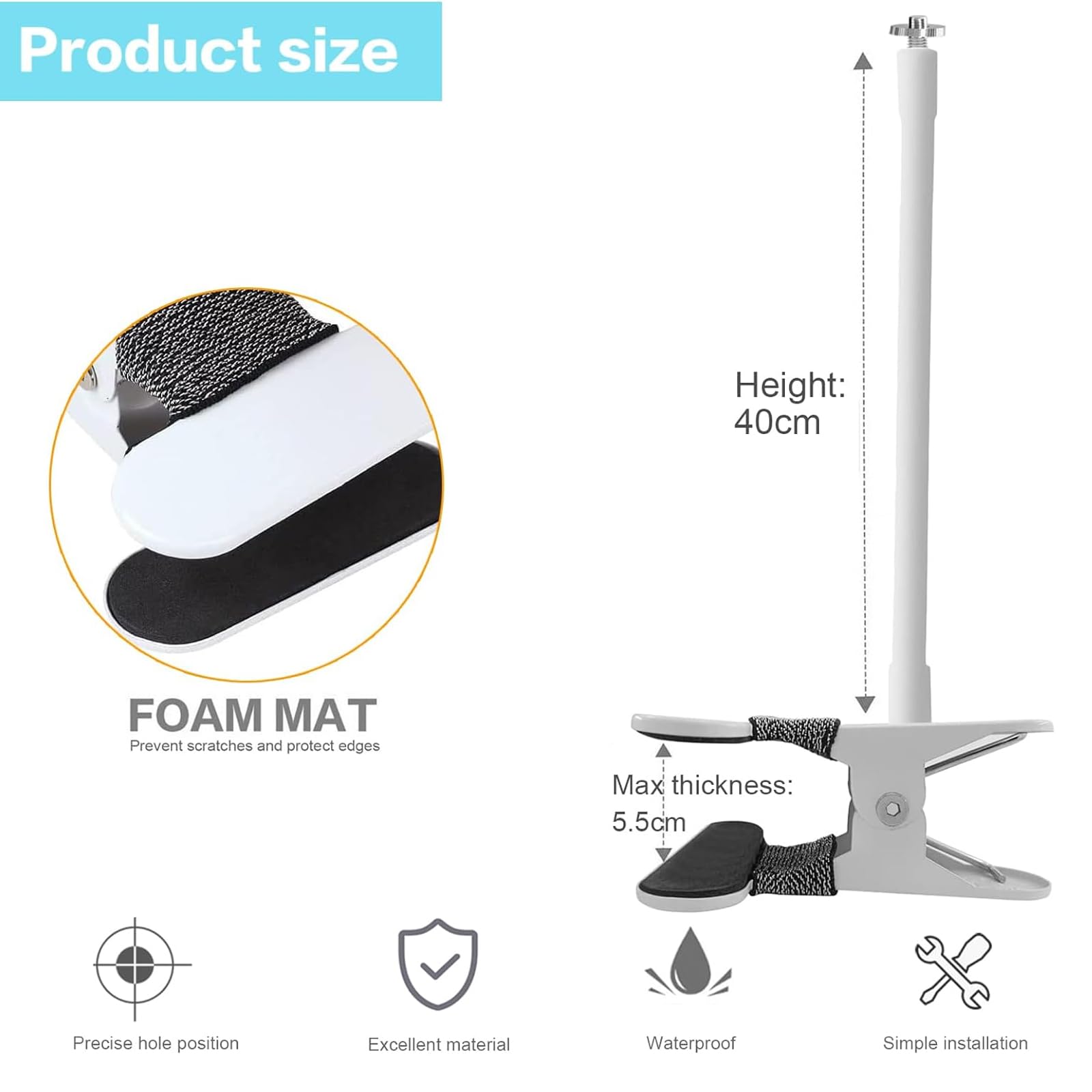 Supporto per fotocamera momcozy Babyphone BM01/BM03/BM04, universale, per GHB/BOIFUN/ieGeek/OBVHNUA/Owlet Babyfon, supporto flessibile per fotocamera con foro filettato standard ¼-20