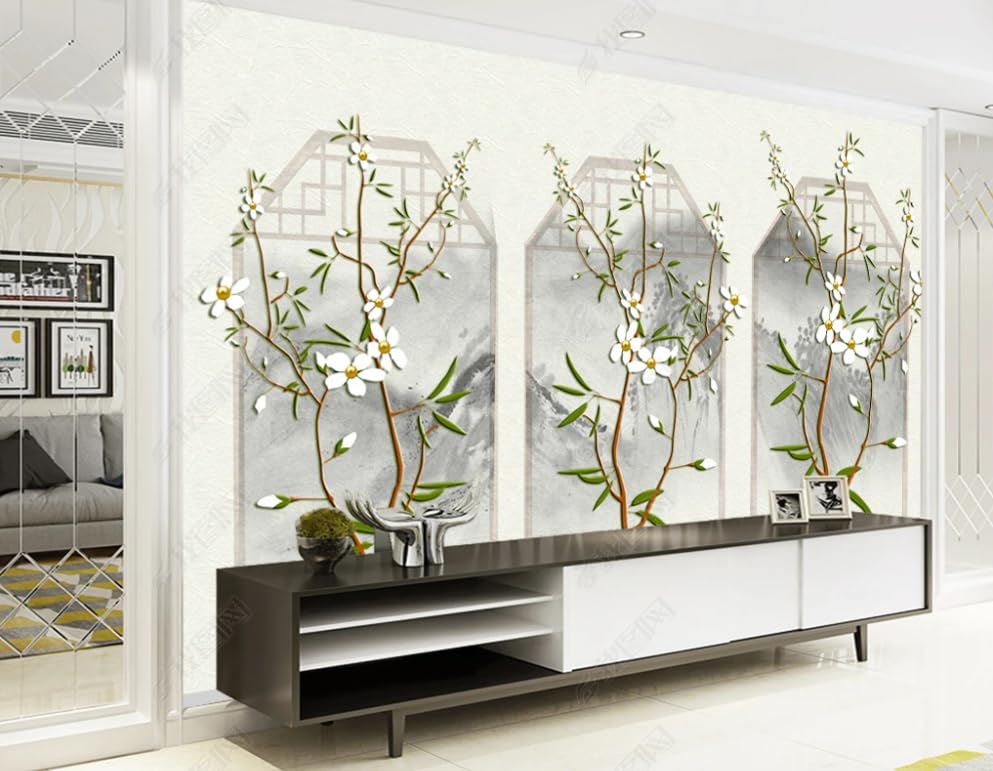 Papier peint intissé fleurs de magnolia poster géant mural salon chambre 250x175