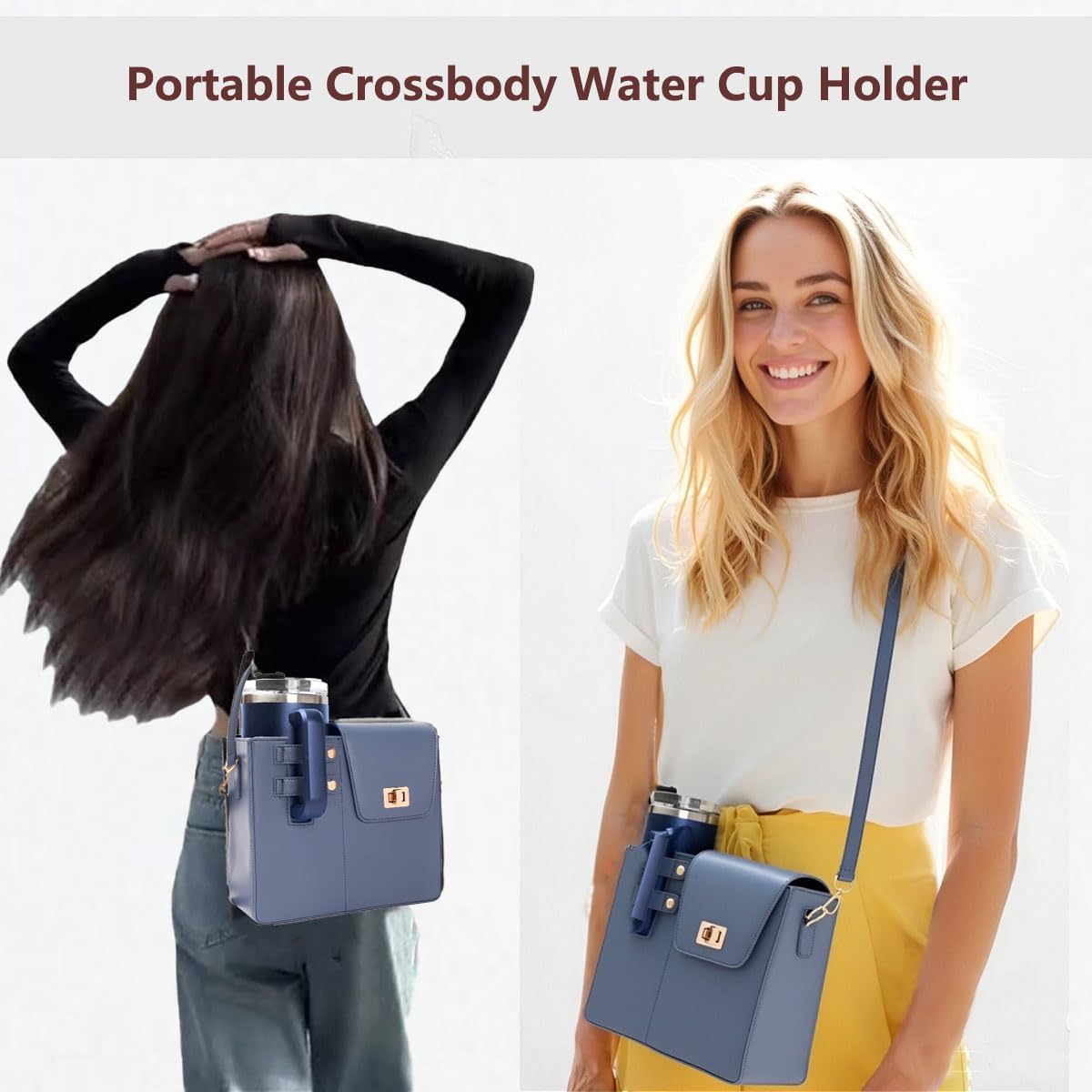 Stanley Cup Purse, Outdoor Portable Crossbody Water Cup Storage Bag, Crossbody Water Cup Holder Purse for Women Travel