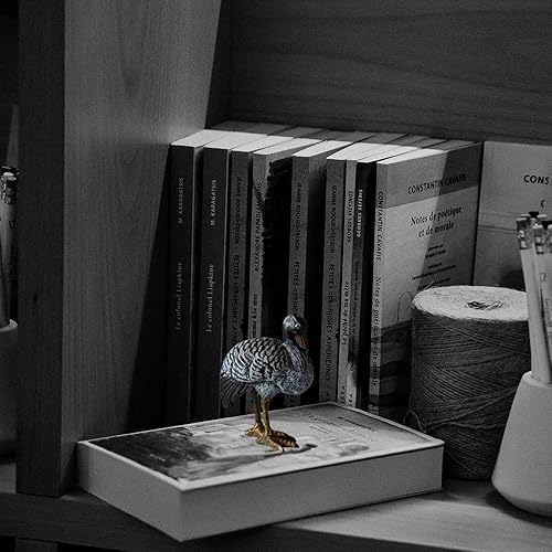 Miniatura 5 de Grúa de hierro fundido, estatuas de animales pequeños, decoración del hogar, estilo retro, pájaros, adornos decorativos para sala de estar,