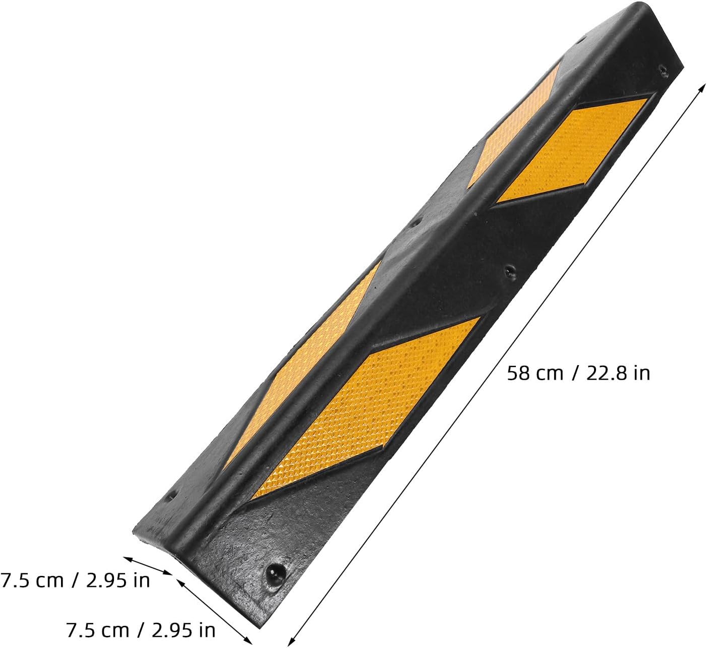 2pcs Rubber Corner Guard for Parking Garages Reflective Wall Protector