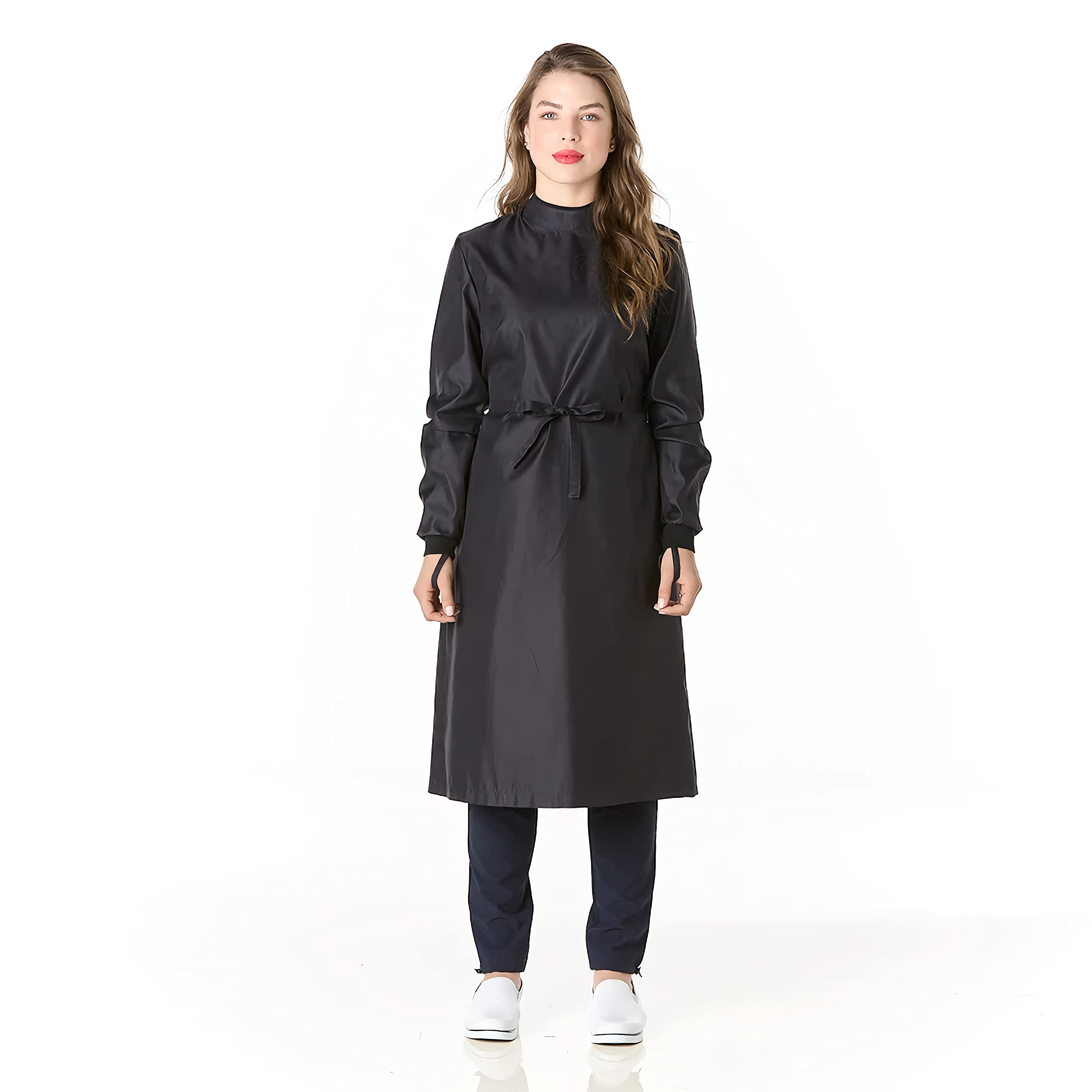 GALLANTDALE Bata Sanitaria De Trabajo Wet Free Mujer Impermeable Esterilizable Resistente EPI Reutilizable Médico Doctora Veterinario Cirugía
