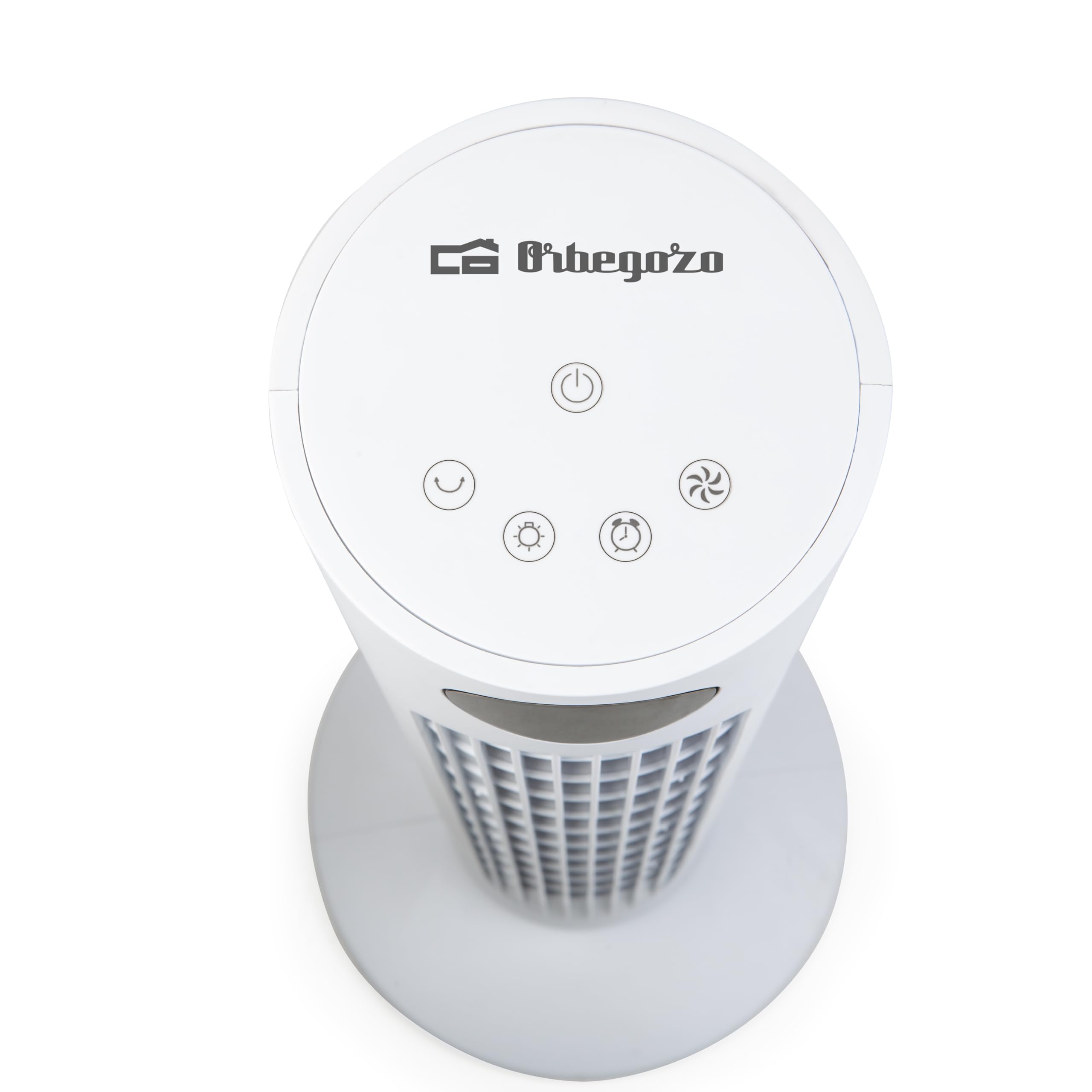 Orbegozo TWM 0960 Ventilador de torre 78 cm 60W 3 velocidades oscilante silencioso panel táctil mando a distancia temporizador 12h pantalla LED temperatura ambiente asa transporte pilotos luminosos