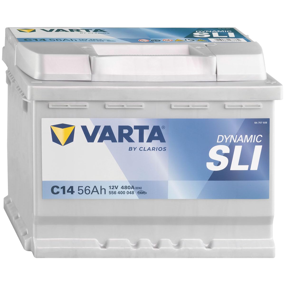 VARTA Automotive DYNAMIC SLI (C14) 12V 56Ah 480A - Batteria auto al piombo-acido per veicoli standard senza start-stop - Batteria di avviamento per fabbisogno energetico base - senza manutenzione