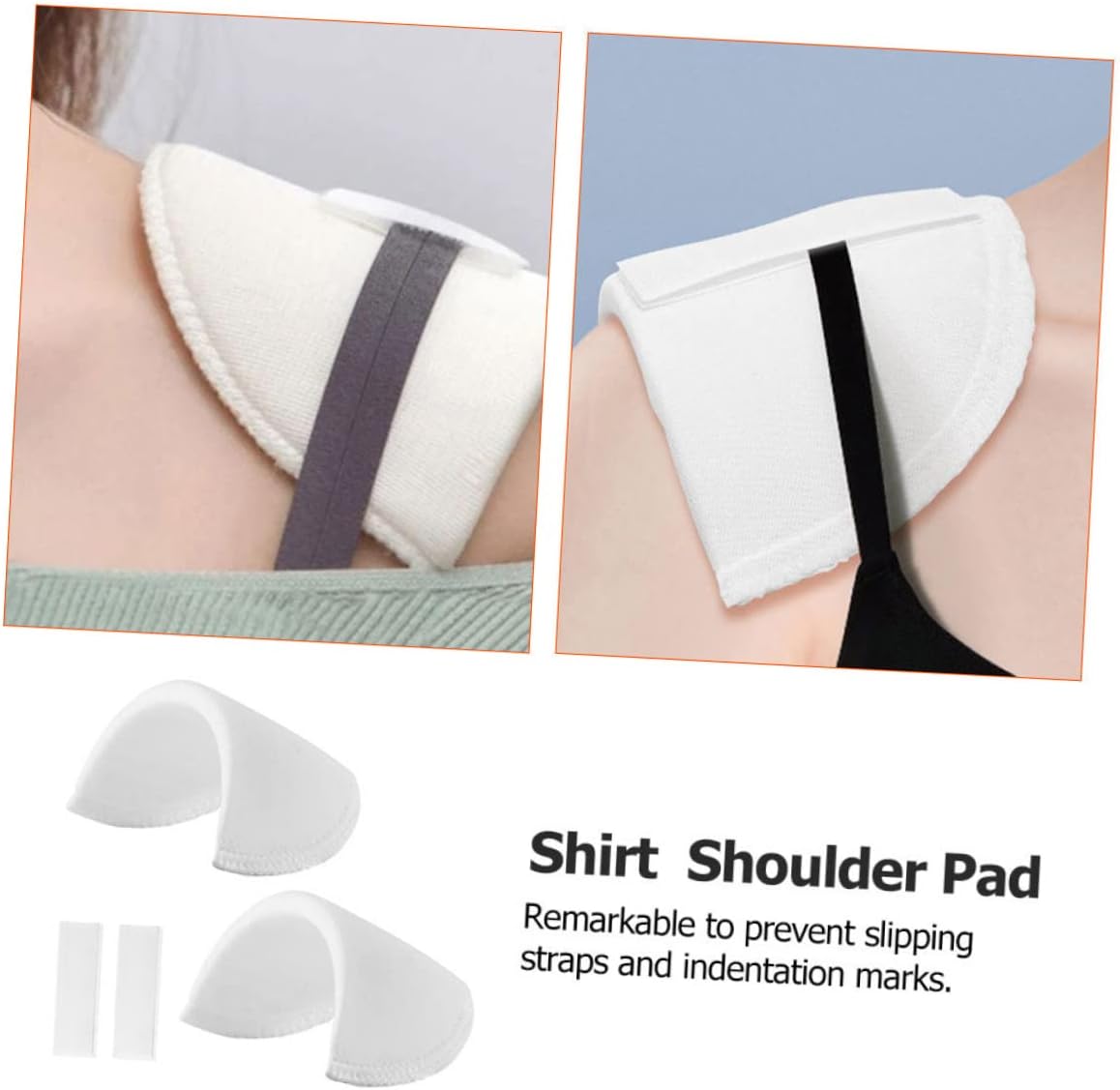 NUOBESTY 4pairs Sponge Shoulder Pads for Women Anti-Slip Enhancers for Shirts Suits Washable Reusable Shoulder Shaping Mat