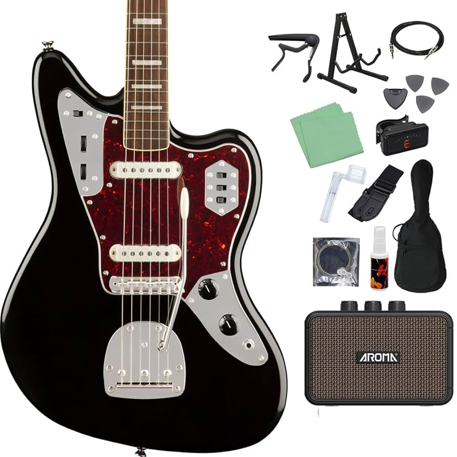 Amazon | Squier by Fender Classic Vibe 70s Jaguar Black